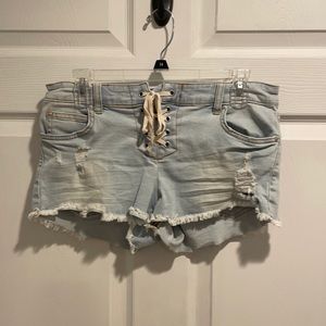 high cut jean shorts